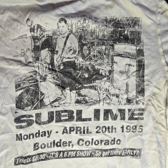 Free People Trunk Ltd‎ Sublime 1995 Boulder Colorado Distressed Band Tee XS - Picture 2 of 15